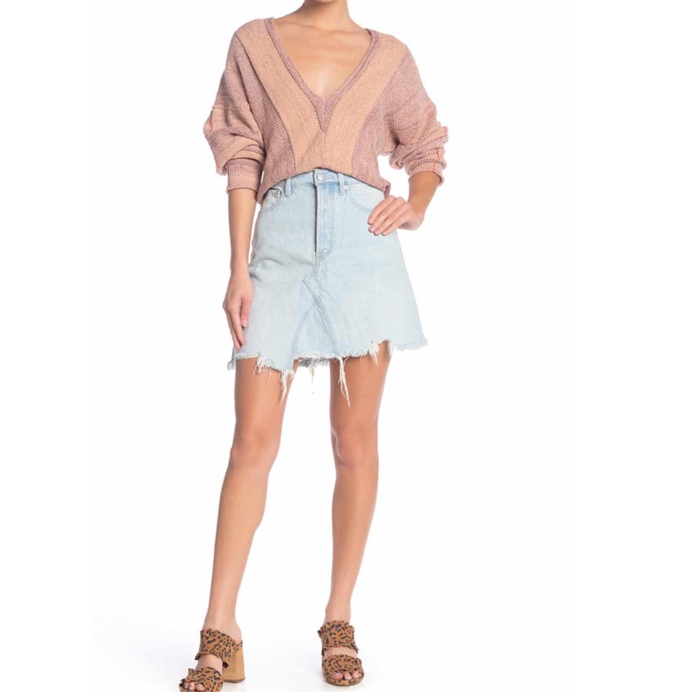 Free People Going Rogue Denim Skirt